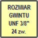 Piktogram - Rozmiar gwintu: UNF 3/8" 24zw.